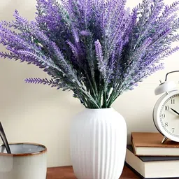 TIED RIBBONS Purple 4 Pieces Lavender Artificial Flower-16