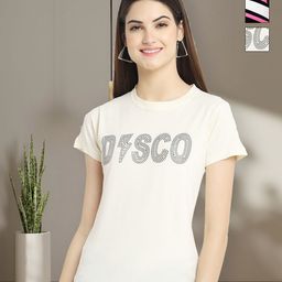Tromko Women Typography 3 Printed Applique T-shirt-image-75