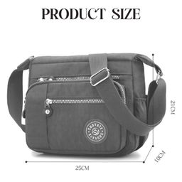SYGA Women's Nylon Material With Simple Design, Sling Bag (Light Grey) image 3