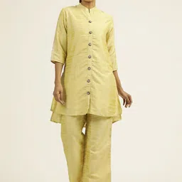 Jaipur Kurti Self Design Tunic With Trousers Co-Ords-picture-4