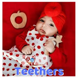 geltoy Neem Handmade and Safe Wooden Apple Circle Teethers Set of 2 - Brown image 5