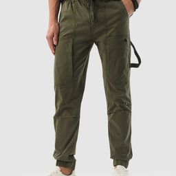 Snitch Men Solid Slim Fit Cargos Trousers-picture-39