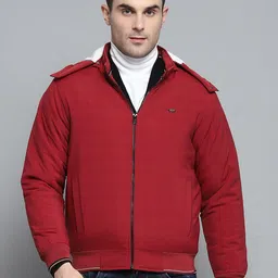 Monte Carlo Men Hooded Solid Casual Bomber Jacket-image-64