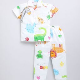 NAUTI KIDZ Boys Pure Cotton Cartoon Characters Printed Night suit-image-65