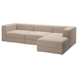 ikea jättebo 4-seat mod sofa w chaise longue, right/Samsala grey-beige-picture-37
