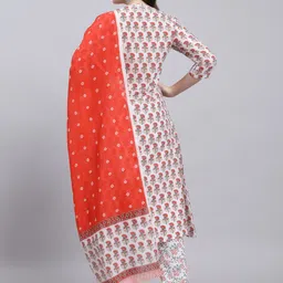 Anouk Rustic Women Floral Printed Regular Kurta with Trousers & With Dupatta image 4