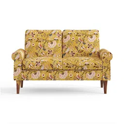 Chumbak Colonial Couch Dragonfruit Yellow & White Two Seater Inflatable Sofa and Bed-42
