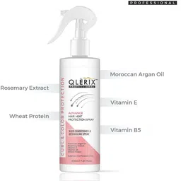 QLERIX Advance Hair Heat Protection- Conditioner & Detangling Spray With Vitamin E- 200 ml-48