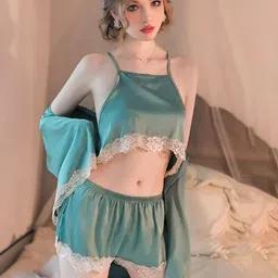 For You For Me 3pc Satin Baby Doll-89