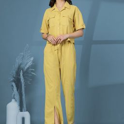 Mast & Harbour Shirt Collar Shirt With Trousers Co-Ords-image-120