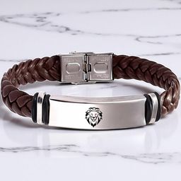 Sullery Silver-Plated Leather Cuff Bracelet-image-75