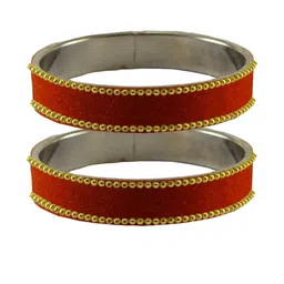Vidhya Kangan Red Brass Bangles-image-86