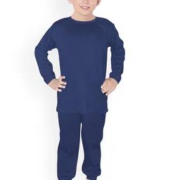 UNDERLOOP Boys Round Neck Long Sleeves Woollen Thermal Set-picture-6