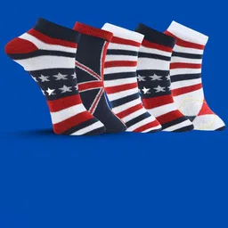 MJE Men Pack Of 5 Patterned Ankle Length Socks-image-71