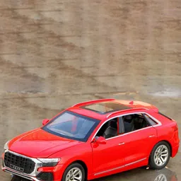 COELON Kids 1.32 Diecast Metal Q8 Scale Model Pull Back Toy Car With Light & Sound-image-90