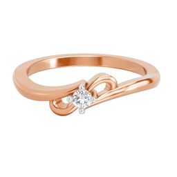Sparkles Carat Round Solitaire Ring IGI Certified 14K Rose Gold ( Size 7 )-image-18