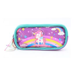 Smilykiddos Transparent Double Compartment Pencil Pouch - Purple-image-89