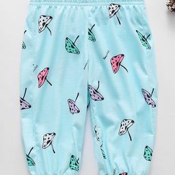 Kookie Kids Full Length Lounge Pant Mushroom Print - Blue-image-8