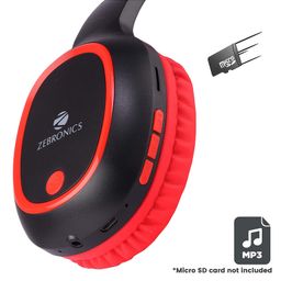 Zebronics Thunder Wireless Bluetooth Headphones - Red-23