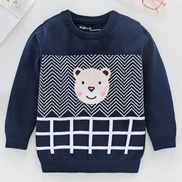 ToffyHouse Full Sleeves Pullover Sweater - Blue-picture-1