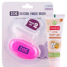 Silicone Fingure brush with Orange Flavoured Toothpaste-image-40