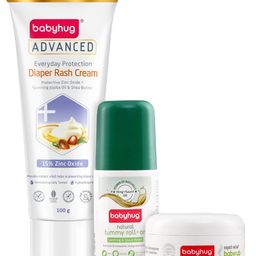 Set of Babyhug Diaper Rash Cream, Tummy Roll On and Babybrub-62