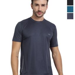 FTX Men Pack of 4 Solid Round Neck T-shirts-picture-24