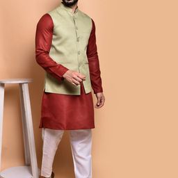 PRINTCULTR Men Regular Pure Cotton Kurta with Trousers-picture-16