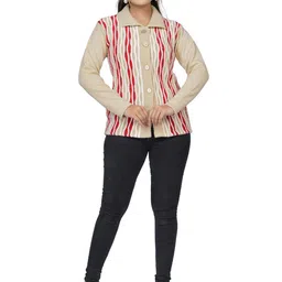 WOOL 4U Women Ribbed Woollen Cardigan-image-65