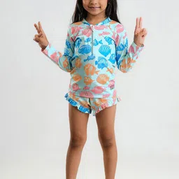 Somersault Girls Printed Zip Detail Bodysuit-image-71