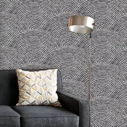 ArtzFolio Printed UV-Resistant Anti-Bacterial Black & White Grunge Waves Peel & Stick Wallpaper-image-42