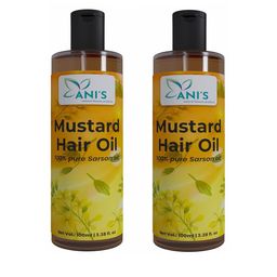 ANI'S Set Of 2 Pure Mustard Hair Oil For Strong & Silky Hairs - 100ml Each-54