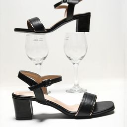 CORSICA Synthetic Leather Black Heels-52