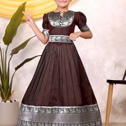 Calendar Art Girls Ethnic Motifs Printed Gown Maxi Dress with a belt-image-68