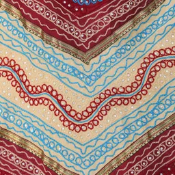 Exotic India Embroidered Pure Cotton Flared Maxi Skirt-image-63