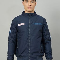 Duke Typography Printed Stand Collar Bomber-picture-21