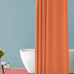 ArtzFolio Orange-Coloured Waterproof Shower Curtains-70