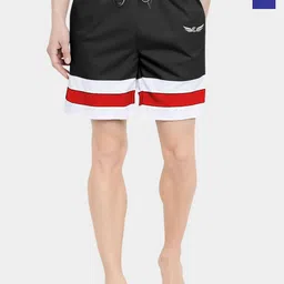 CHROME & CORAL Men Pack Of 2 Striped Lounge Shorts-picture-22