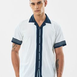 Snitch Graphic Printed Cuban Collar Relaxed Fit Casual Shirt-image-92