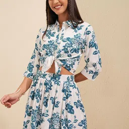 Vishudh Printed  Shirt-Neck Shirt With Skirt Co-Ords-image-85