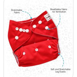 Babyhug Free Size Reusable Cloth Diaper With Insert - Red image 2