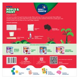 Fevicreate DIY Mould & Paint Jungle Animals Craft Kit for Kids- Multicolor image 2
