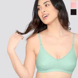Kalyani Wamika Women Pack Of 3 Full Coverage Non Padded Cotton Minimizer Bra-picture-15