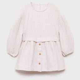 Mango Kids Girls Puff Sleeve Pure Cotton A-Line Dress-picture-45