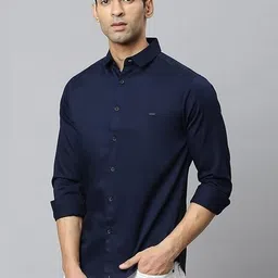 ISUEL FAB Men Navy Blue Cotton Shirts-picture-32