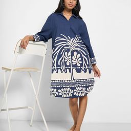 AKKRITI BY PANTALOONS Ethnic Motifs Print Shirt Dress-image-63