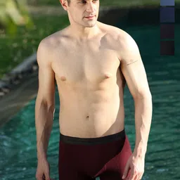 EAZY Pack Of 5 Luxury Fit Breathable Long Trunks LF-M-Blk-C-Gry-Nvy-S-Blu-G-Wine-2XL-image-15