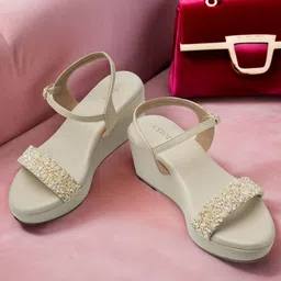 Chere Embellished Wedge Sandals-13