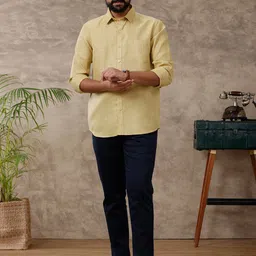 Ramraj Men Cotton Spread Collar Slim Fit Casual Shirt-image-99