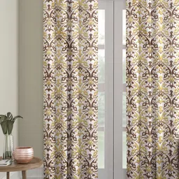 Myntra Elegant Homes Off White & Beige Ethnic Motifs Room Darkening Door Curtain-picture-19